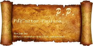 Pásztor Paulina névjegykártya