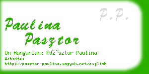 paulina pasztor business card
